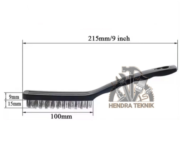 SIKAT SET 3 PCS PANJANG 225MM STAINLESS KUNINGAN NILON SIKAT MESIN SERBAGUNA 9" MURAH