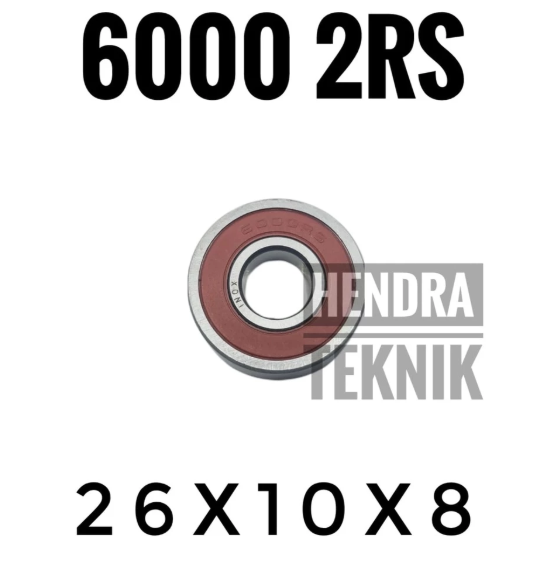 BEARING 6000 2RS LAKER 6000 KLAKER 26x10x8 LAHER LAHAR BALL BERING BESI