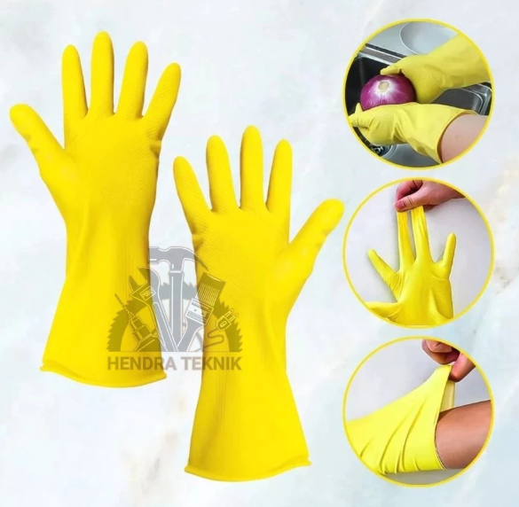 SARUNG TANGAN KARET LATEX 12" RUBBER GLOVES SARUNG TANGAN LATEX MURAH