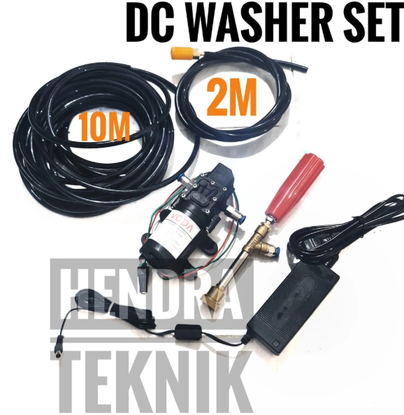 MESIN CUCI MOTOR SET POMPA AIR DC FULL SET SELANG 10M POMPA MINI DC HIGH PRESSURE PUMP SELANG PU