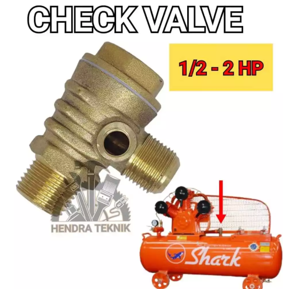 FULL KUNINGAN CHECK VALVE COMPRESSOR 1/2 3/4 1 2 PK NON RETURN KATUP L UNLOADER