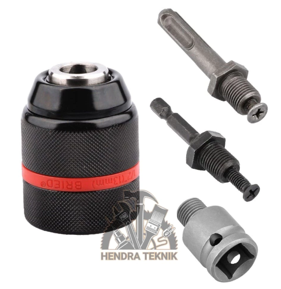 KEPALA BOR 13MM BESI HD DRAT 1/2X20UNF TANPA KUNCI KEYLESS KEPALA BOR KEYLESS 13 MILIMETER