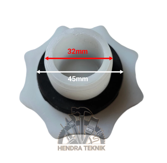 FITTING PENUTUP DRAT 1" PVC PUTIH PLUG 32MM PLASTIK PLUK PIPA 1 DIM