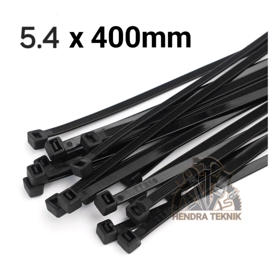 ASLI LEBAR CABLE TIES 400MM x 5,4mm NYLON TALI PENGIKAT PLASTIK KABEL TIS 40cm per 100pc