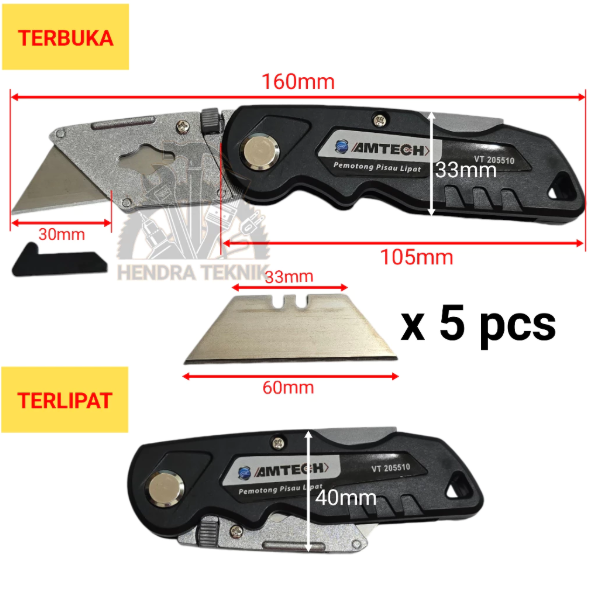 CUTTER UTILITY KNIFE LIPAT T TYPE PISAU KATER KARPET KULIT KARET KARDUS GYPSUM CALSIBOARD SILET LIPAT SERBAGUNA