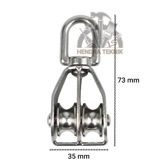 KATROL STAINLESS KEREKAN BURUNG MINI SINGLE DOUBLE PULLEY PULI MONEL
