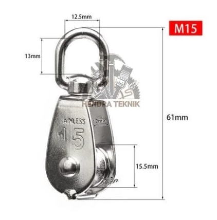 KATROL STAINLESS KEREKAN BURUNG MINI SINGLE DOUBLE PULLEY PULI MONEL