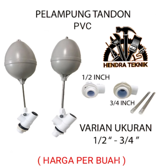 PELAMPUNG BOLA PLASTIK 1/2" 3/4" PELAMPUNG TANDON PVC 1/2 3/4 INCI OTOMATIS TANDON 20MM 25MM