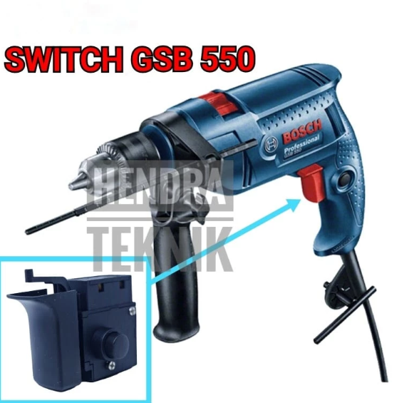 SWITCH BOR GSB-550 SAKLAR BOR PENGGANTI GSB550 SKAKEL BOR SPAREPART SUKU CADANG BOSCH MURAH