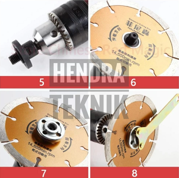 ADAPTOR BOR - GRINDA ADAPTER KONVERTER MESIN BOR JADI GURINDA 4 inci KONEKTOR ARBOR POLES POTONG