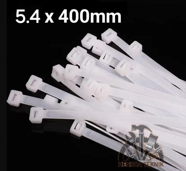 ASLI LEBAR CABLE TIES 400MM x 5,4mm NYLON TALI PENGIKAT PLASTIK KABEL TIS 40cm per 100pc