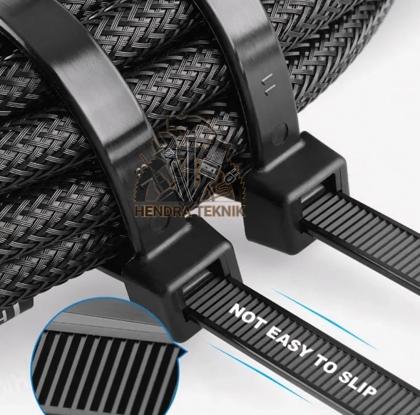 ASLI LEBAR CABLE TIES 200MM x 3,6mm NYLON TALI PENGIKAT PLASTIK KABEL TIS 20cm per 100pc