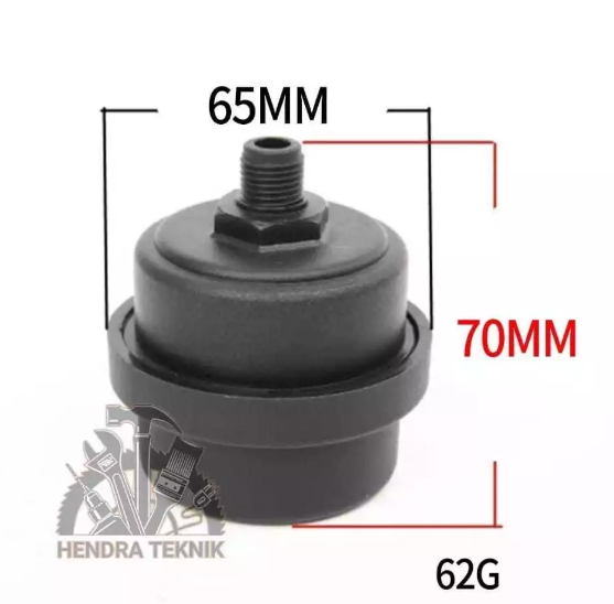 FILTER ANGIN KOMPRESOR 1/4" SARINGAN UDARA COMPRESSOR 13mm SARINGAN SILENT OILLESS 0.25 DIM