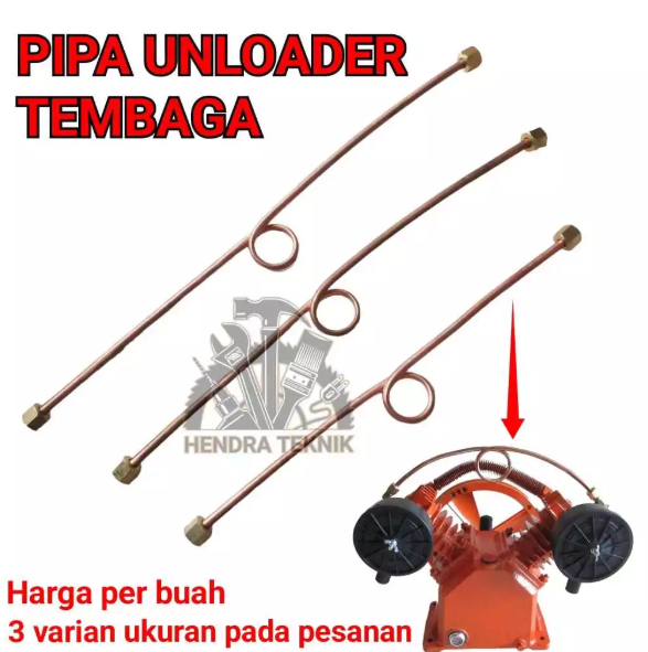 PIPA UNLOADER DISCHARGE COMPRESSOR 1/8" PIPA OTOMATIS 1/2HP 1HP 2HP PIPA BREATHING KOMPRESOR ANGIN BREATHER