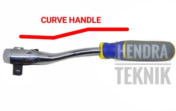 GAGANG RACHET 1/2" CHROME 72T HD PEGANGAN KUNCI SOK KRETEKAN SETENGAH INCI STANG GAGANG KREK IN DIM