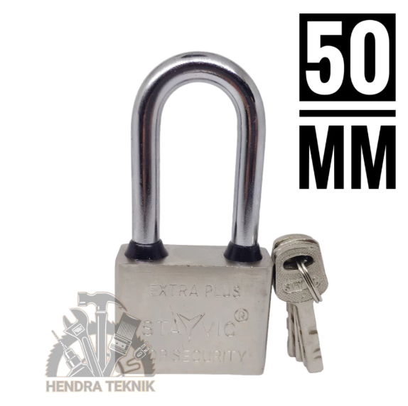 GEMBOK PUTIH 50MM PANJANG BESI KUNCI GANTUNG PAGAR TANPA PER 50 mm