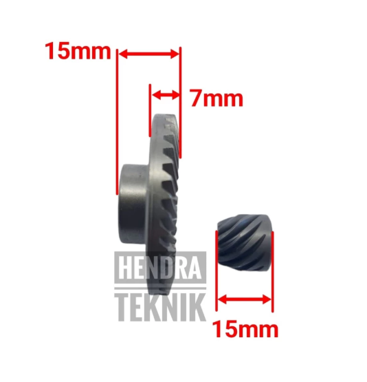 PART GEAR SET 9553B GIR SET GRINDA 9553 HELICAL SPAREPART HELICAN GEAR