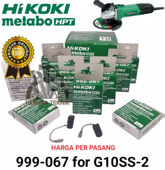 ORIGINAL CARBON BRUSH GRINDA HITACHI HI KOKI G10SS2 COAL BOSTEL CB 067 ARANG SEPUL 999-067 COAL BUSTEL KUL SIKAT