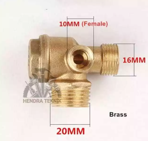 CHECK VALVE COMPRESSOR 3/4HP 1HP KUNINGAN DRAT DALAM FULL BRASS NON RETURN KATUP