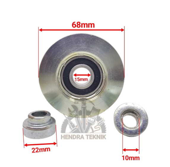 per 2 pcs RODA PAGAR 70MM RODA BUBUT GALVANIZED SLIDING GATE WHEEL MODEL U & V