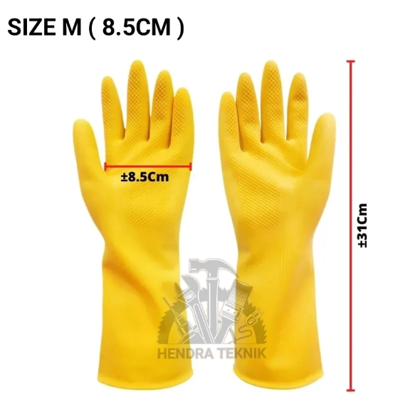 SARUNG TANGAN KARET LATEX 12" RUBBER GLOVES SARUNG TANGAN LATEX MURAH
