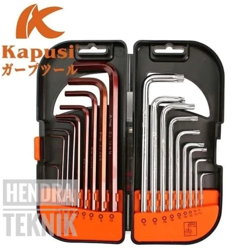 KUNCI L SET 18pc PANJANG S2 KOMBINASI BINTANG SEGI KUNCI L HEX TORX KUNCI L BAJA KILAP BOLA