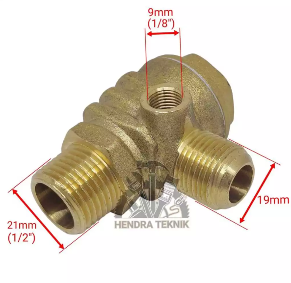 FULL KUNINGAN CHECK VALVE COMPRESSOR 1/2 3/4 1 2 PK NON RETURN KATUP L UNLOADER