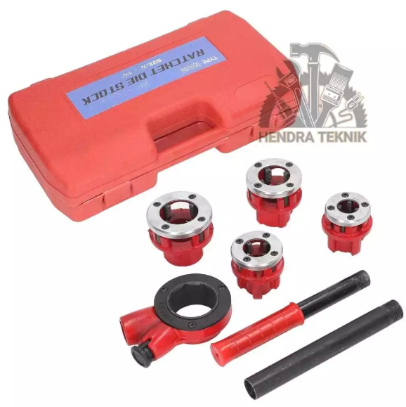 SNEI PIPA LEDENG SET ALAT DRAT PIPA BESI TIPE 62 DRAT 1/2" 3/4" 1" 1 1/4" MURAH