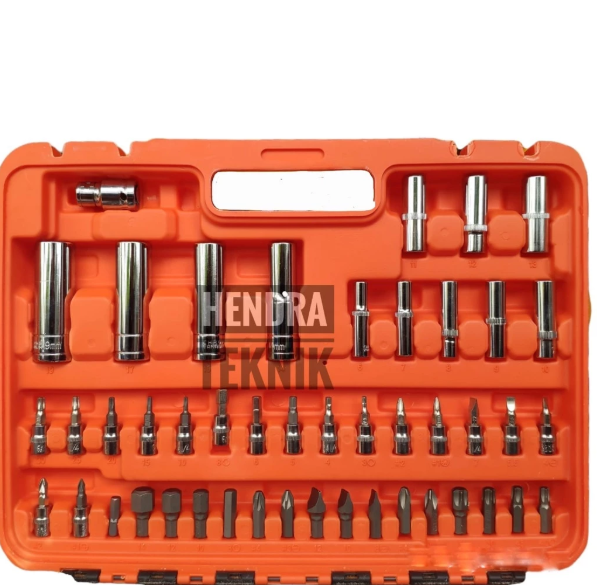 KUNCI SOK SET 94PCS CRV HEAVY DUTY SOCKET SET 1/4" - 1/2" LENGKAP KUNCI SOCK KOPER KILAP ALL IN ONE
