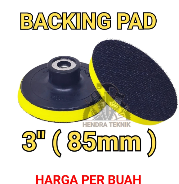 TATAKAN AMPLAS 3" INCI BANTALAN BULAT 8,5CM KRETEKAN PAD 85MM TATAKAN BULAT PAD TANPA LEM GRINDA 3IN MURAH