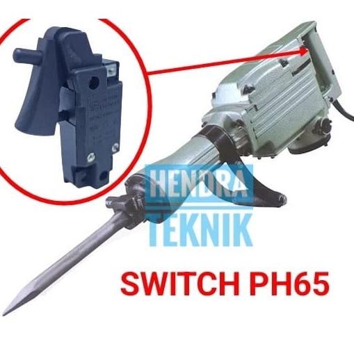 SPAREPART SWITCH PH65 model HITACHI SAKLAR DAYA MESIN BOR BOBOK DEMOLITION SUKU CADANG SKAKEL BOR CHISSEL MURAH