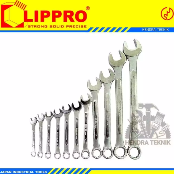 KUNCI RING PAS SET 11PCS 8-24 CRV KUNCI KOMBINASI SET 11 PCS PAS RING BUKA KURUNG CHROME VANADIUM