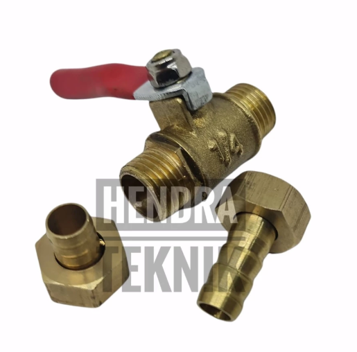 KRAN KOMPRESOR KUNINGAN 1/4 COMPRESSOR AIR COCK KRAN ANGIN BRASS HATO BALL VALVE SELANG BENSIN