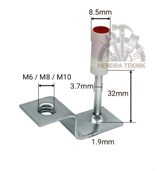 per 100 PCS PAKU BETON TEMBAK STAMPSET 8.5MM X M8 REFILL PAKU Z MINI RAMSET ATAP DRAT 8MM POWER NAIL CEILING INTEGRAL