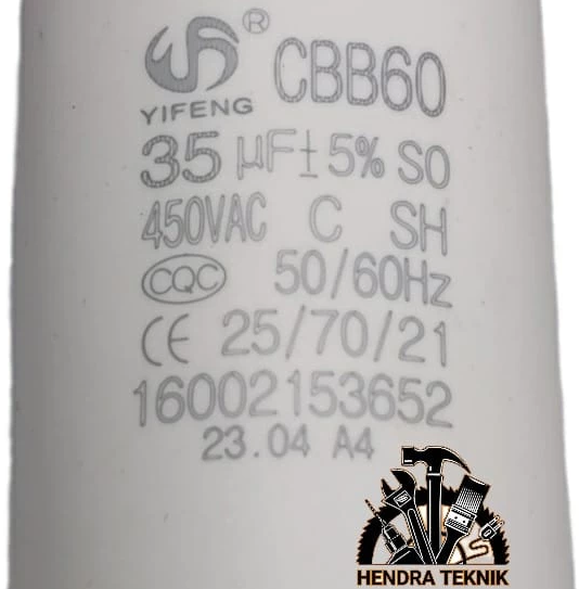 KAPASITOR KOMPRESOR ELEKTRIK 35 uF microfarad SPAREPART CAPACITOR STARTING 35uF SUKU CADANG