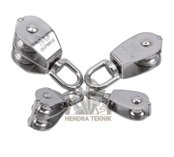 KATROL STAINLESS KEREKAN BURUNG MINI SINGLE DOUBLE PULLEY PULI MONEL