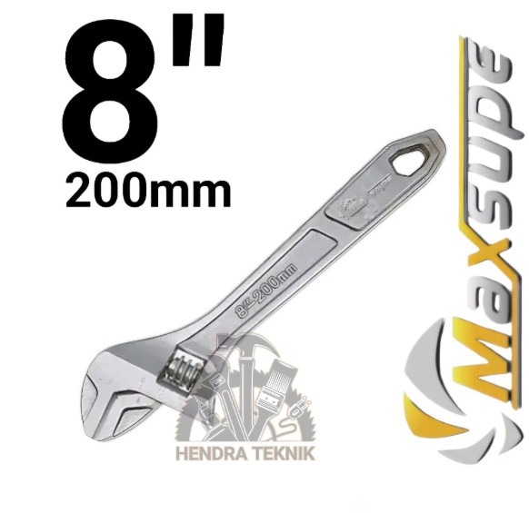 KUNCI INGGRIS 8 INCH HD KUNCI BAGO CRV HD 200mm KUNCI BAKO 20CM ADJUSTABLE WRENCH 8 DIM IN