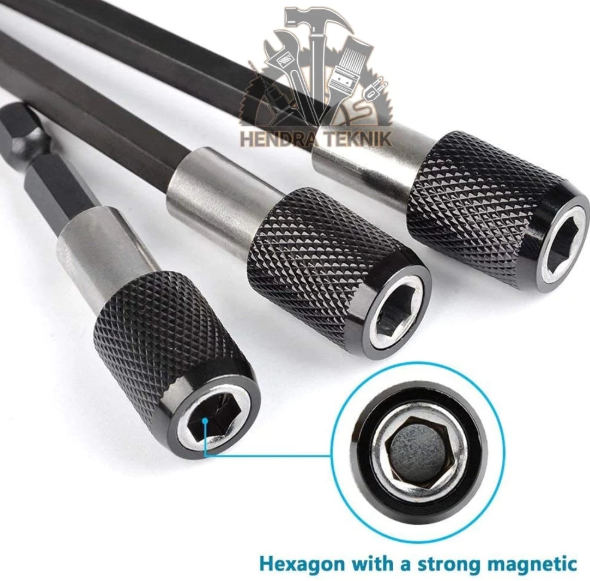 ADAPTOR PEMANJANG SET 3PCS EXTENSION BAR MATA OBENG SAMBUNGAN PANJANG HEX SEGI 6