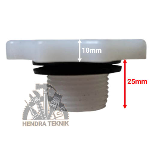 FITTING PENUTUP DRAT 1" PVC PUTIH PLUG 32MM PLASTIK PLUK PIPA 1 DIM