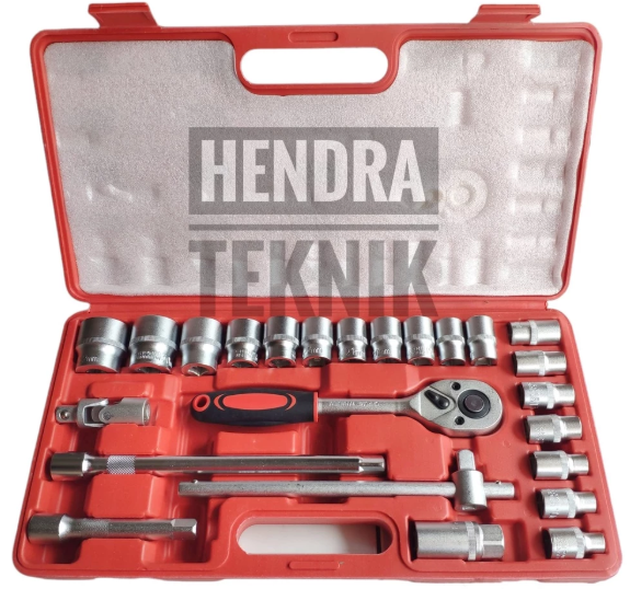 KUNCI SOK 24PCS DR 1per2 inci KUNCI SOCK SET RATCHET SOCKET SET 0.5 in SHOCK MURAH KUNCI SOKET HOBI