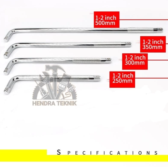 STANG L 14" GAGANG SOK L 1/2" X 14 INCI SETANG SOK L 350mm PEGANGAN SOCK 35CM 14 DIM