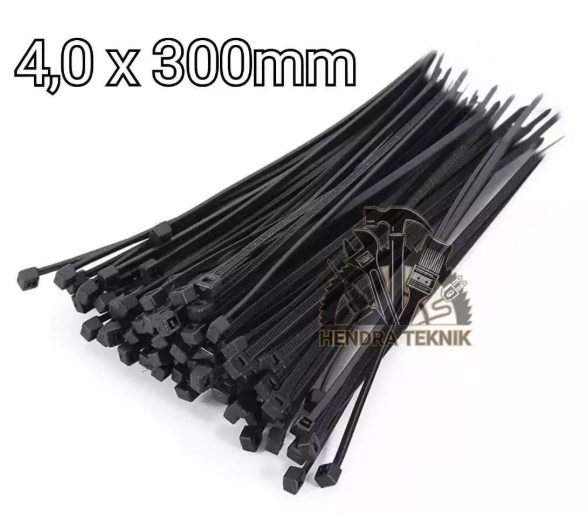 CABLE TIES 300MM NYLON TALI PENGIKAT NILON KABEL TIS 30CM per 100pc HITAM PUTIH