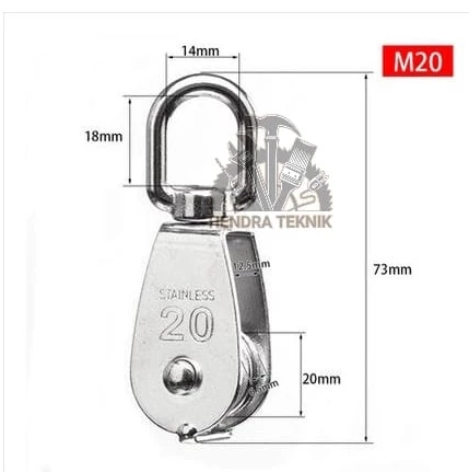 KATROL STAINLESS KEREKAN BURUNG MINI SINGLE DOUBLE PULLEY PULI MONEL