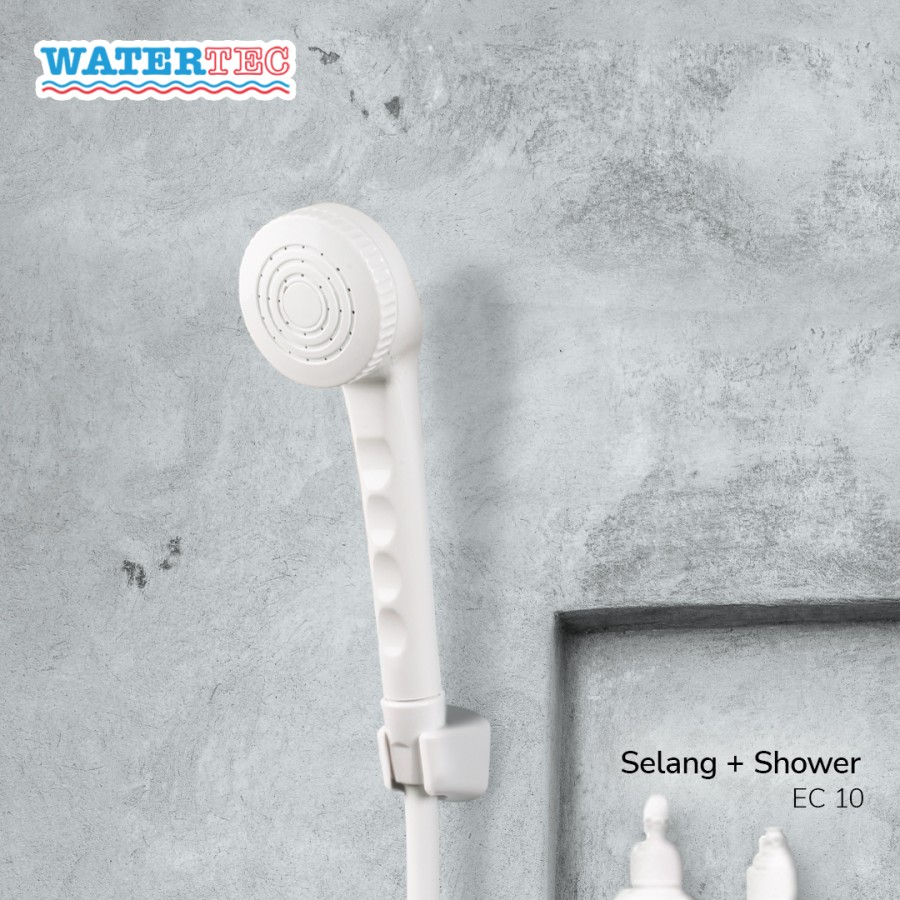 Watertec Keran Hand Shower Polimer Set Pancuran Air Mandi 1/2" (EC10)