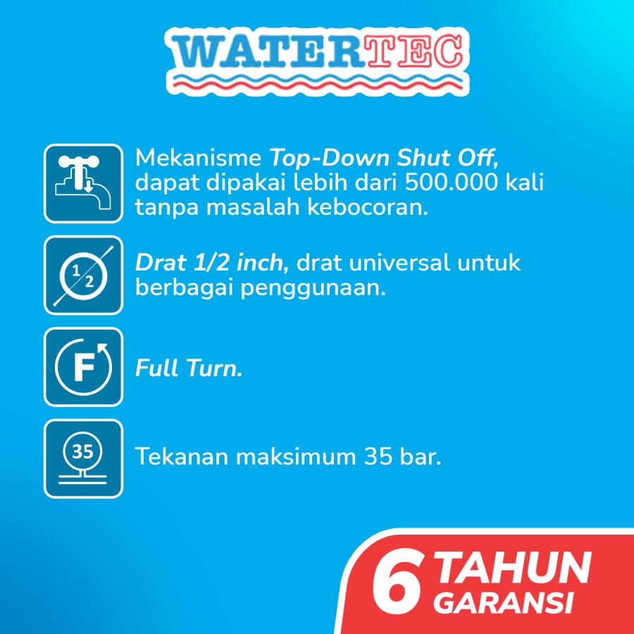 Watertec Keran Dapur Angsa Polimer Tembok Handle Belimbing 1/2" (MC3)