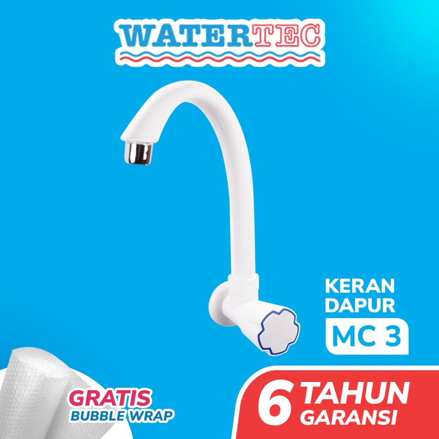 Watertec Keran Dapur Angsa Polimer Tembok Handle Belimbing 1/2" (MC3)