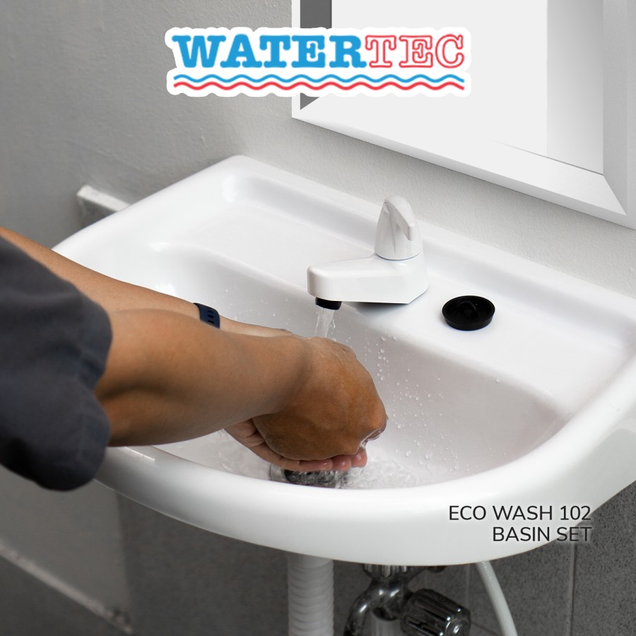 Watertec Eco Wash 102 Basin Wastafel Polimer Set