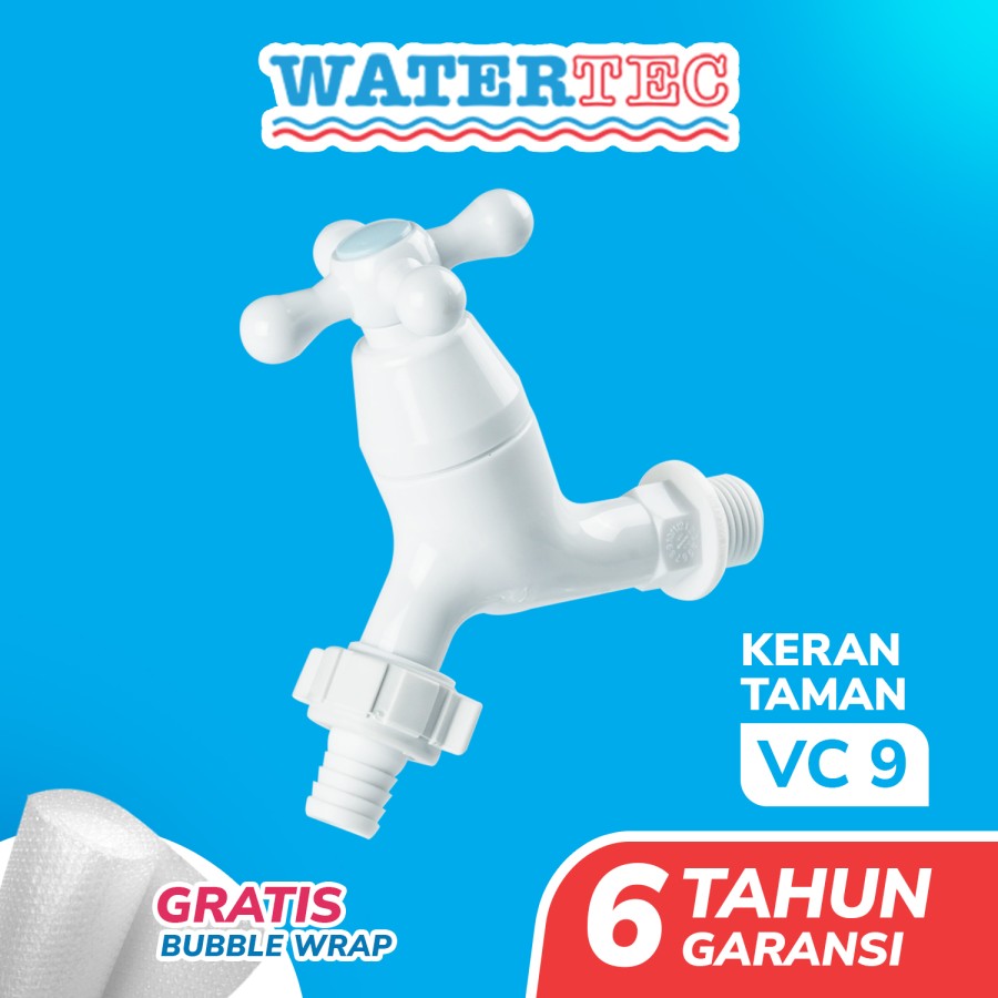 Watertec Keran Tembok Polimer Taman Kran Air Baling 1/2" (VC9)
