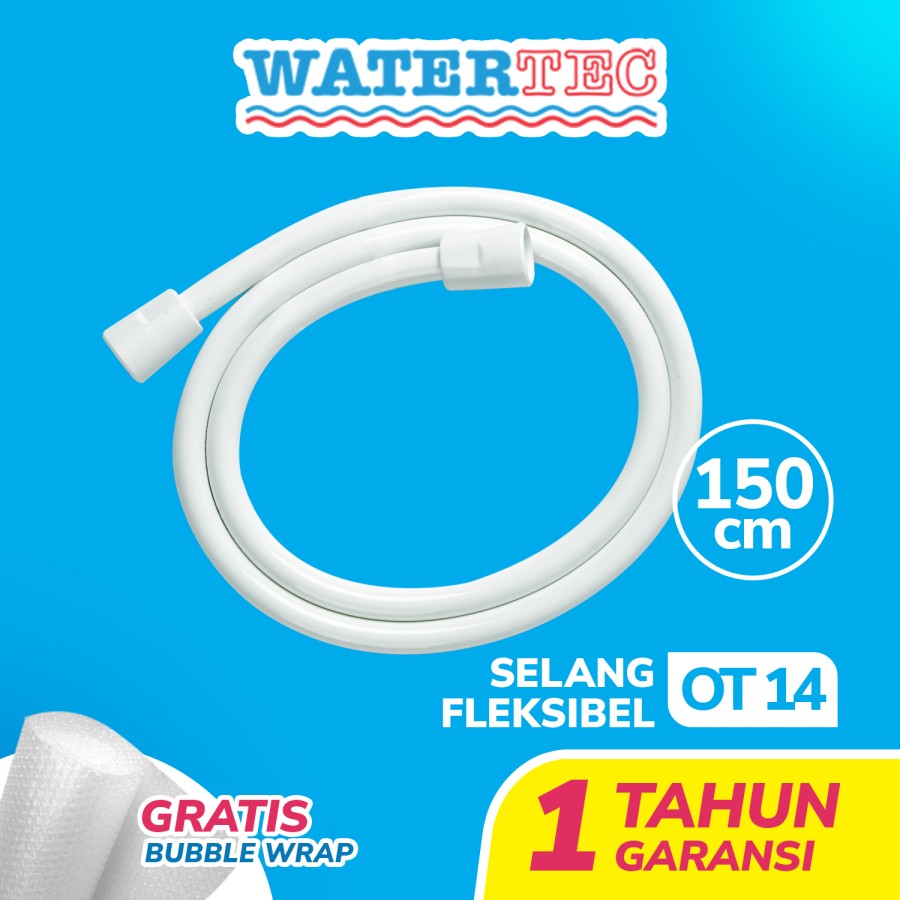 Watertec Selang Shower PVC Fleksibel 150 cm Putih (OT14)