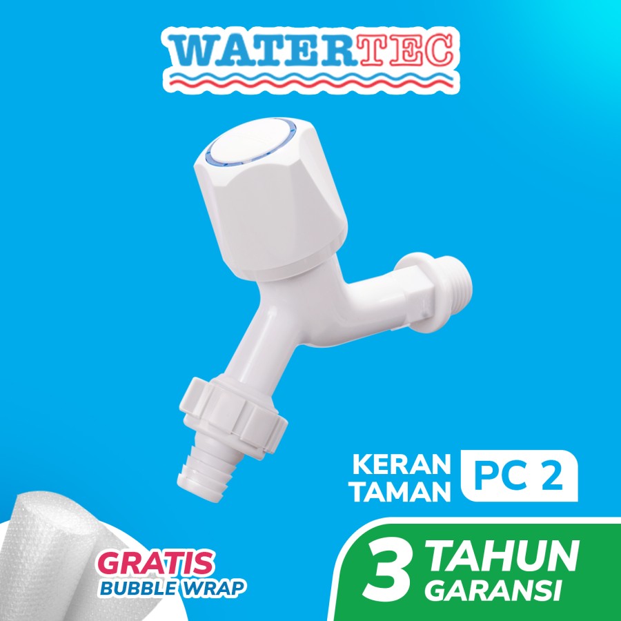 Watertec Keran Tembok Polimer Taman Handle Bulat Cucut Kran 3/4" (PC2)